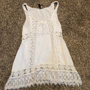 White lacy tank